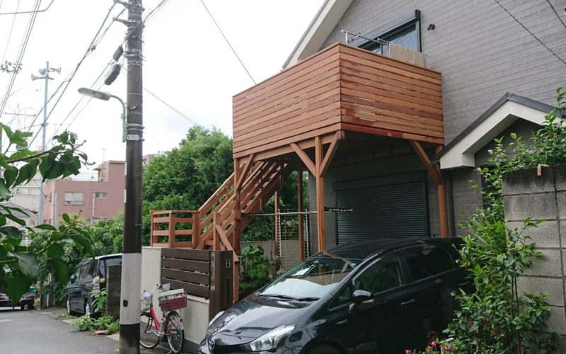 東京２３区の天然木ハードウッドデッキ
